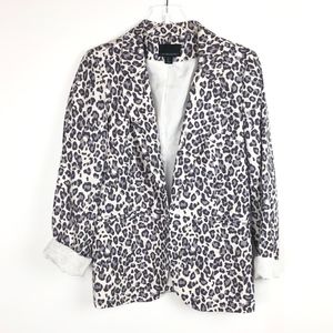 Cynthia Rowley | Long sleeve animal print blazer